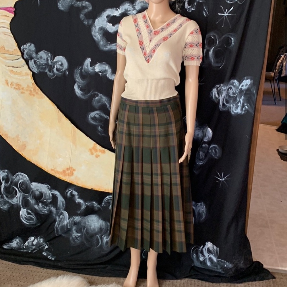 VTG Green Plaid Skirt (House of Bruar)